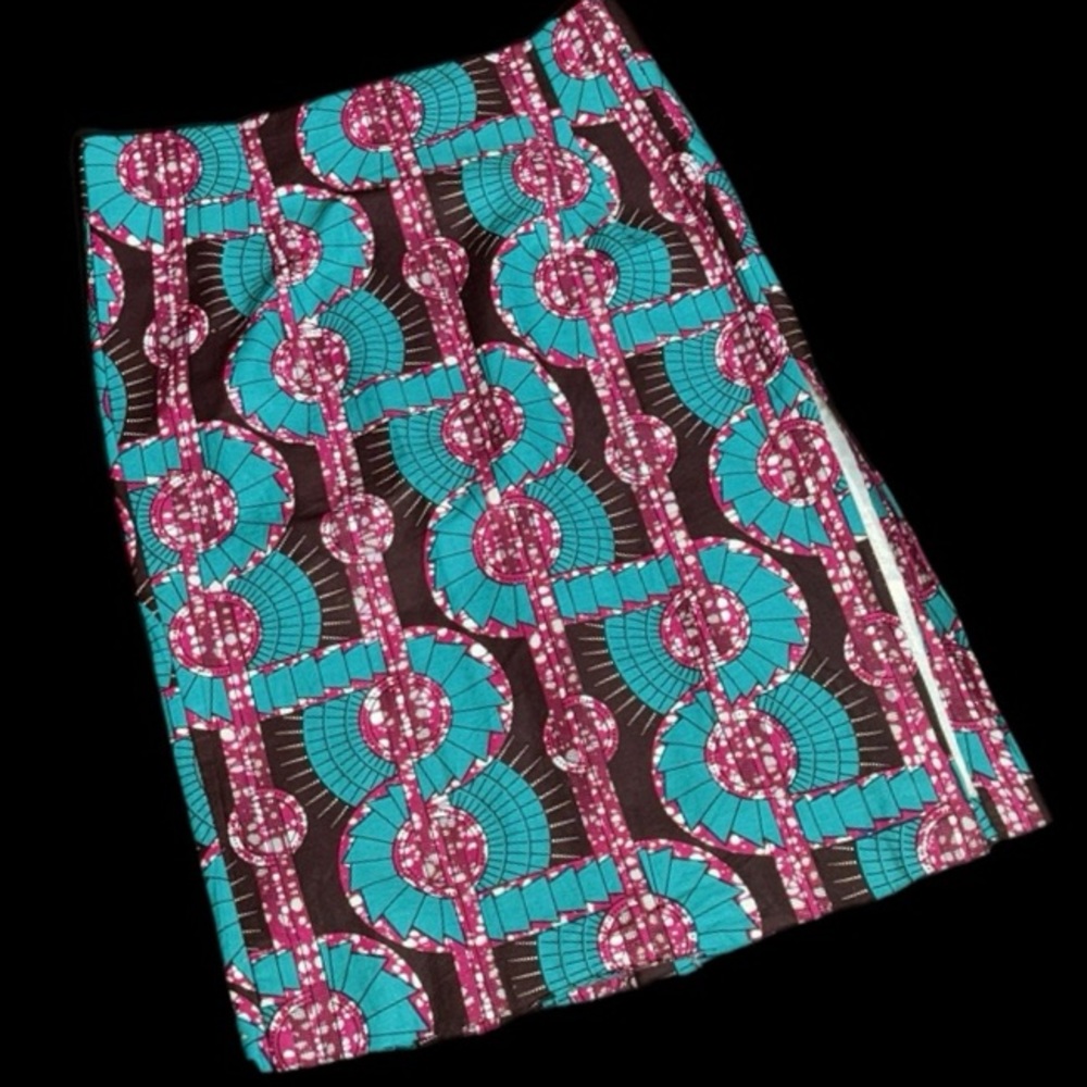 African Print MIDI Skirt.  XL